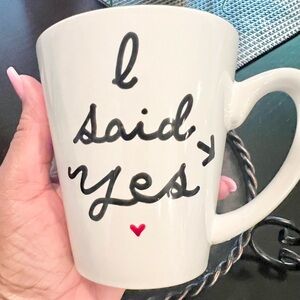 Newly engaged? “I Said Yes” mug for the newly engaged Bride.